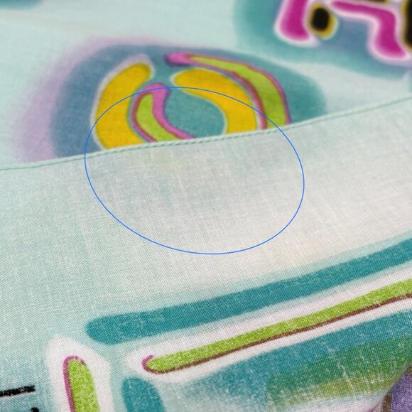 CHANEL Vintage CC Mark Logo Scarf Wrap Mint Green Multicolor Cotton [106410] - Picture 13 of 15